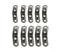 Paquete de 10 soportes de esquina de acero inoxidable en forma de L resistentes en ángulo recto para muebles, soportes de ángulo de metal, conectores de esquina de refuerzo de juntas de cajón (40 x 40