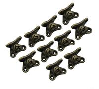 Paquete de 10 soportes de esquina de mariposa de aleación de zinc, soporte en L desmontable extraíble para puerta de armario, mesa de cama, herrajes de refuerzo de juntas fuertes (verde antiguo)