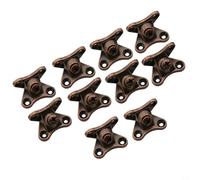 Paquete de 10 soportes de esquina de mariposa de aleación de zinc, soporte en L desmontable extraíble para puerta de armario, mesa de cama, herrajes de refuerzo de juntas fuertes (rojo antiguo)