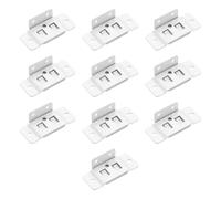 Paquete de 10 soportes de hierro en forma de L de 90 grados, ángulos de revestimiento resistentes a la oxidación, conectores de hierro para estantes de muebles fuertes, soportes de montaje en armarios