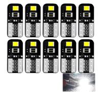 Paquete de 10 T10 W5W LED 12V Bombilla Canbus Sin Errores 6000K T10 194 168 2825 158 175 Luces Led Coche Interior para Coche Bombillas Cortesía De La Matrícula Posición Luces Blanco