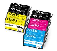 Paquete de 10 T1295 Multipack Cartuchos de Tinta Compatibles Compatibles con Epson T1291 T1292 T1293 T1294 Para Epson Workforce WF-3520 WF-3540 WF-7525 WF-7515 SX-235W SX-425W SX-440W SX-445W