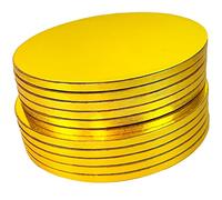 Paquete de 10 tableros dorados para tartas de 12 pulgadas, resistentes y redondas, tambores circulares para tartas de cumpleaños, base suave profesional, de 1/2 pulgadas de grosor