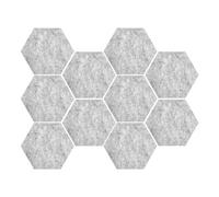 Paquete de 10 Tableros Hexagonales de Corcho y Fieltro, Tablón de Notas Autoadhesivo, Decoración de Pared para el Hogar