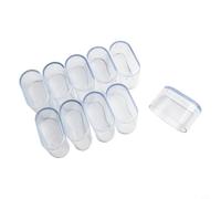 Paquete de 10 tapones ovalados para patas de silla, protectores de suelo de goma compatibles con suelos de azulejos de vinilo de madera dura, deslizadores de silla de PVC que no dejan marcas para