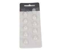 Paquete de 10 tapones para los oídos con mayor transparencia, doble capa, cúpulas acústicas cerradas, cómodas, antiestáticas (8 mm)