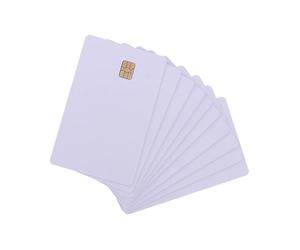 Paquete de 10 tarjetas IC modelo 4442, color blanco con tarjeta inteligente de memoria de 4 KB, adecuadas para sistemas de control de acceso, tarjeta IC imprimible