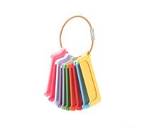 Paquete de 10 tarjeteros de silicona para Yoto para MINI con anillo de metal, organizador de almacenamiento portátil reutilizable para tarjetas de historias de audio, funda de viaje, colores mezclados