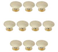 Paquete de 10 tiradores sólidos de aleación de zinc texturizados modernos con diseño de hongos, manijas de gabinete de un solo agujero de 40 mm, tiradores redondos para pomo de armario de cocina