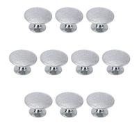 Paquete de 10 tiradores sólidos de aleación de zinc texturizados modernos con diseño de hongos, manijas de gabinete de un solo agujero de 40 mm, tiradores redondos para pomo de armario de cocina