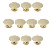 Paquete de 10 tiradores sólidos de aleación de zinc texturizados modernos con diseño de hongos, manijas de gabinete de un solo agujero de 50 mm, tiradores redondos para pomo de armario de cocina