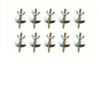 Paquete de 10 tornillos de autorroscantes de cabeza para jaula de pájaros, chinchilla, rampa de hámster, plataforma de percha, barra de pie y fijación de de cría