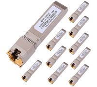 Paquete de 10 transceptores de Cobre SFP RJ45 de 10 G, módulo de Cobre 10G T 10GBase-T SFP Cat.6a/7 hasta 30 Metros Compatible con Cisco, Ubiquiti, Netgear D-Link, Supermicro, TP-Link, Broadcom