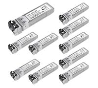 Paquete de 10 transceptores SFP+ 10GBase-SR, módulo LC multimodo SFP, 10G 850nm MMF hasta 300 metros, compatible con Cisco SFP-10G-SR, Meraki MA-SFP-10GB-SR, Ubiquiti UF-MM-10G, Mikrotik, Netgear,