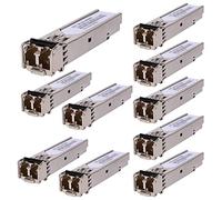 Paquete de 10 transceptores SFP LC multimodo de 1.25G 850nm Módulo de Fibra de 550 Metros 1000Base-SX LC MMF para Cisco GLC-SX-MMD/SX-MM/SFP-GE-S, Fortinet, Ubiquiti UniFi UF-MM-1G, Mikrotik S