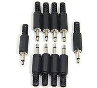 Paquete de 10 TS Conector macho mono 1/8 "3.5mm Tipo de soldadura Conector de cable de audio DIY