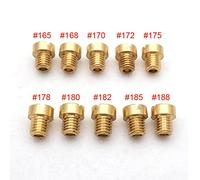 Paquete de 10 Uds. Carburador principal Jet M6 M5 6mm 5mm rosca for DellOrto BGM Motoforce carburador inyector boquilla tamaño 50-200(165-188 (M5))