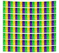 Paquete de 10 unidades, 10 pies, dorado, verde y morado