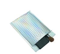 Paquete de 10 unidades de sobres de burbujas de papel de aluminio, embalaje de pestañas de colores, bolsa de mensajería autoadhesiva para regalo, sobres de envío acolchados, arcoíris, 18x23cm