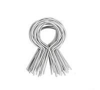 Paquete de 100 abrazaderas de alambre de metal en T con bridas de alambre de acero para un cierre seguro de vallas, construcción de acero galvanizado para uso en varios proyectos de esgrima (redondas)