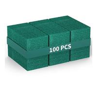 Paquete de 100 Almohadillas de Estropajo Resistentes, Reutilizables, antiarañazos, de 3 x 4 Pulgadas, para Platos de Cocina del hogar, ollas, sartenes y Parrillas de Metal. Estas Almohadillas de