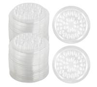 Paquete De 100 Bandeja Para Pegamento, Bandeja De Cola, Pegamento PestañAs Bandeja De Pegamento Desechable De Pvc Transparente Para Extensiones De PestañAs, Pegamento PestañAs Postizas 4,7 Cm
