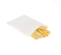 Paquete de 100 bolsas de papel kraft blanco de 7,5 x 1,5 cm para panadería, galletas, bocadillos, palomitas de maíz, pequeña bolsa de regalo