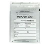 Paquete de 100 bolsas de plástico transparentes de 9 x 12 pulgadas, bolsas de depósito bancario de seguridad, bolsas de caja registradora, bolsa de dinero para dinero en efectivo, bolsillo bancario,