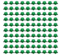 Paquete de 100 cabezales de riego por goteo verdes, emisores ajustables de 8 agujeros 0-135L/H, sistema de jardín de ahorro de agua para camas de plantas al aire libre y kits de jardinería en el hogar
