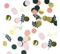 Paquete de 100 círculos de confeti de hojas sostenibles para decoración de fiestas para cumpleaños, bodas, eventos, serpentinas decorativas redondas de papel