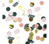 Paquete de 100 círculos de confeti de hojas sostenibles para decoración de fiestas para cumpleaños, bodas, eventos, serpentinas decorativas redondas de papel