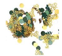 Paquete de 100 círculos de confeti sostenibles con temática natural, ahorro de espacio, accesorios de fiesta para varias ocasiones, confeti de hojas de boda