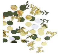 Paquete de 100 círculos de confeti sostenibles con temática natural, ahorro de espacio, accesorios de fiesta para varias ocasiones, confeti de hojas