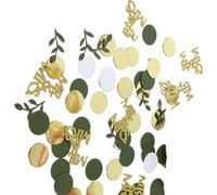 Paquete de 100 círculos de confeti sostenibles con temática natural, ahorro de espacio, accesorios de fiesta para varias ocasiones, confeti de hojas de boda