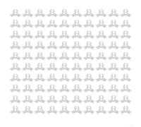 Paquete de 100 clips ligeros para tallos de plantas para uso repetido en invernaderos, parcelas al aire libre y jardinería en espacios pequeños (blanco)