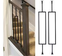 Paquete de 100 cm y 150 cm de barandilla de metal para escaleras modernas, decoración de barandillas, soporte de pared, valla de aterrizaje, soporte de pared, diseño duradero y elegante