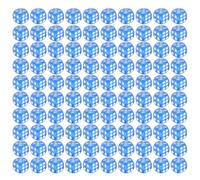 Paquete de 100 cubos de dados redondos de 12 mm con puntos numéricos para niños acrílicos de 6 caras, juego educativo de acrílico