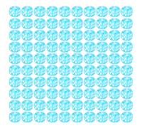 Paquete de 100 cubos de dados redondos de 12 mm con puntos numéricos para niños acrílicos de 6 caras, juego educativo de acrílico