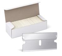 Paquete de 100 cuchillas de afeitar de un solo filo, cuchillas de repuesto resistentes para raspador, cuchillo utilitario, cortador de cajas, acero industrial de alto carbono para quitar calcomanías