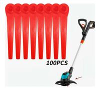 Paquete de 100 cuchillas de repuesto de plástico para desbrozadora, compatibles con Gardena EasyCut Li-18/23 R