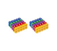 Paquete de 100 Dados de Juego de 6 Lados Translúcidos Y Sólidos de 14MM para Juegos de Mesa, Actividad, Tema de Casino, Enseñanza de Matemáticas