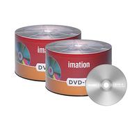 Paquete de 100 discos de datos de película grabables de DVD de Imation 16X 4.7GB/120Min Logo