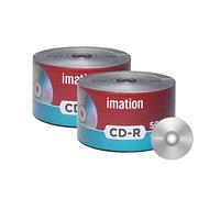 Paquete de 100 discos de datos grabables con logotipo de Imation CD-R 52X 700MB/80Min