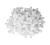 Paquete de 100 espaciadores de nailon blanco de 8 mm para terrazas y ladrillos, empacadores planos para alineación de marcos de ventanas