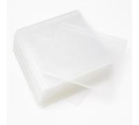 Paquete de 100 fundas transparentes para CD/DVD, bolsas de almacenamiento de discos de polipropileno con ventana transparente, fundas protectoras suaves para CD, DVD, discos Blu-ray