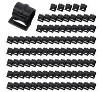 Paquete de 100 ganchos para tienda de campaña, clips de plástico para asegurar tiendas de campaña, estructuras de jardín y organización de armarios (17 mm)