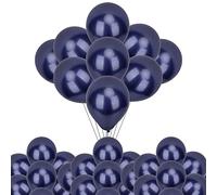 Paquete de 100 globos cromados metálicos morados, globos de látex brillante de 10 pulgadas para helio o aire, perfectos para cumpleaños, bodas, baby showers, Navidad y decoraciones de fiesta