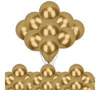 Paquete de 100 globos cromados metálicos morados, globos de látex brillante de 10 pulgadas para helio o aire, perfectos para cumpleaños, bodas, baby showers, Navidad y decoraciones de fiesta