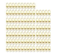 Paquete de 100 mosquetones de metal giratorios eficientes para manualidades y fabricación de joyas