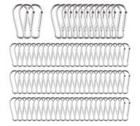 Paquete de 100 mosquetones pequeños de aleación de aluminio a granel para camping, senderismo, pesca, al aire libre, mochila de viaje